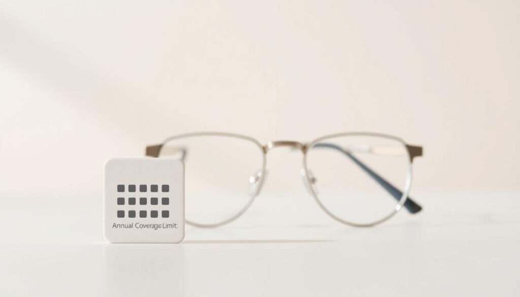 A clean, minimalist illustration depicting "waiting periods, annual limits" with a clear, informative layout. In the foreground, a simple calendar icon representing annual coverage limits, with a clock icon to the side symbolizing waiting periods. The middle ground showcases a pair of eyeglasses, conveying the topic of healthcare and vision. The background features a soft, blurred gradient in muted tones, creating a sense of calm and professionalism. Bright, natural lighting casts a subtle glow, emphasizing the clarity and organization of the visual elements. The overall composition strikes a balance between functional information and aesthetic design, suitable for inclusion in the article. A clean, minimalist illustration depicting "waiting periods, annual limits" with a clear, informative layout. In the foreground, a simple calendar icon representing annual coverage limits, with a clock icon to the side symbolizing waiting periods. The middle ground showcases a pair of eyeglasses, conveying the topic of healthcare and vision. The background features a soft, blurred gradient in muted tones, creating a sense of calm and professionalism. Bright, natural lighting casts a subtle glow, emphasizing the clarity and organization of the visual elements. The overall composition strikes a balance between functional information and aesthetic design, suitable for inclusion in the article.