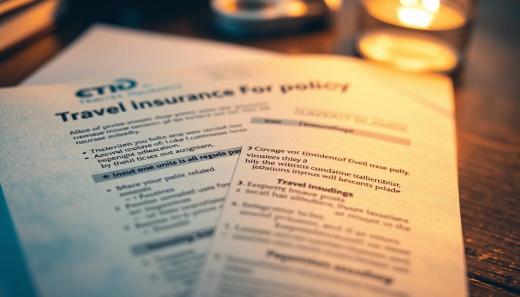 A detailed close-up shot of a travel insurance policy document, with a warm, inviting lighting that highlights the textures and layers of the paper. The policy pages are open, revealing clearly organized sections and bullet points that convey the key coverage details. The depth of field is shallow, allowing the focal point to be on the policy content, while the background is slightly blurred, creating a sense of focus and emphasis. The overall mood is professional yet approachable, reflecting the importance of selecting the right policy for a hiking trip in the UK. A detailed close-up shot of a travel insurance policy document, with a warm, inviting lighting that highlights the textures and layers of the paper. The policy pages are open, revealing clearly organized sections and bullet points that convey the key coverage details. The depth of field is shallow, allowing the focal point to be on the policy content, while the background is slightly blurred, creating a sense of focus and emphasis. The overall mood is professional yet approachable, reflecting the importance of selecting the right policy for a hiking trip in the UK.