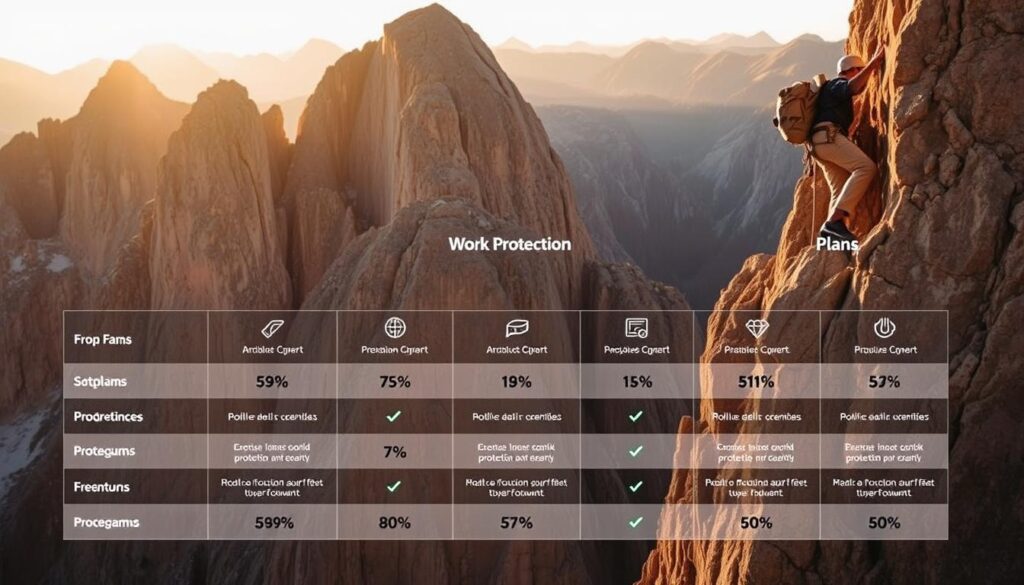 A detailed comparison of World Nomads' climbing protection plans, set against a backdrop of majestic rock formations. In the foreground, various plan options are presented with clear icons and information. The middle ground showcases a rugged climber ascending a towering cliff face, capturing the adventurous spirit. Warm, golden lighting bathes the scene, creating a sense of exploration and discovery. The overall composition conveys the importance of comprehensive coverage for the demanding sport of rock climbing, while evoking the thrill and grandeur of the great outdoors. A detailed comparison of World Nomads' climbing protection plans, set against a backdrop of majestic rock formations. In the foreground, various plan options are presented with clear icons and information. The middle ground showcases a rugged climber ascending a towering cliff face, capturing the adventurous spirit. Warm, golden lighting bathes the scene, creating a sense of exploration and discovery. The overall composition conveys the importance of comprehensive coverage for the demanding sport of rock climbing, while evoking the thrill and grandeur of the great outdoors.