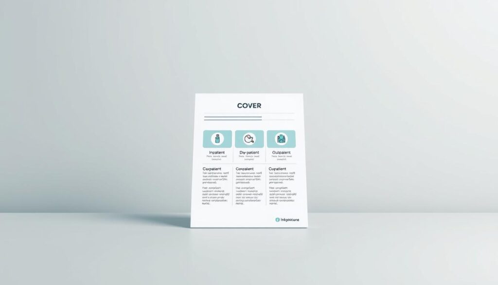 A minimalist and clean-looking illustration depicting the various cover levels of a health insurance policy - inpatient, day-patient, and outpatient. A central document or form showcases these three coverage options, with intuitive icons and clear labels. The background is a soft, muted gradient, creating a professional and trustworthy atmosphere. The lighting is natural and diffused, highlighting the key information without harsh shadows. The perspective is slightly elevated, giving the viewer a sense of overview and understanding. The overall mood is informative, organized, and visually appealing, reflecting the subject of finding an affordable personal health policy in the UK. A minimalist and clean-looking illustration depicting the various cover levels of a health insurance policy - inpatient, day-patient, and outpatient. A central document or form showcases these three coverage options, with intuitive icons and clear labels. The background is a soft, muted gradient, creating a professional and trustworthy atmosphere. The lighting is natural and diffused, highlighting the key information without harsh shadows. The perspective is slightly elevated, giving the viewer a sense of overview and understanding. The overall mood is informative, organized, and visually appealing, reflecting the subject of finding an affordable personal health policy in the UK.