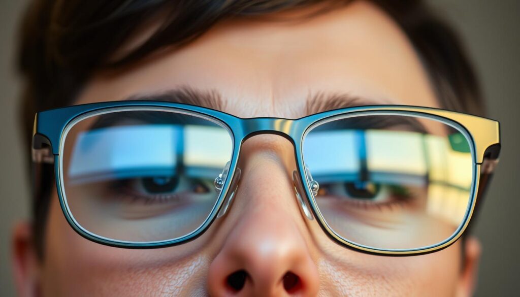 A pair of prescription eyeglasses with a sleek, modern frame. The lenses are crystal clear, reflecting the light in a way that suggests high-quality optics. The frame is made of durable, lightweight metal with a subtle brushed finish. The glasses sit comfortably on a face, the temples gently curving around the ears. The lighting is soft and diffused, creating a warm, inviting atmosphere. The glasses are the central focus, surrounded by a slightly blurred, neutral background that allows the eyewear to take center stage. A pair of prescription eyeglasses with a sleek, modern frame. The lenses are crystal clear, reflecting the light in a way that suggests high-quality optics. The frame is made of durable, lightweight metal with a subtle brushed finish. The glasses sit comfortably on a face, the temples gently curving around the ears. The lighting is soft and diffused, creating a warm, inviting atmosphere. The glasses are the central focus, surrounded by a slightly blurred, neutral background that allows the eyewear to take center stage.