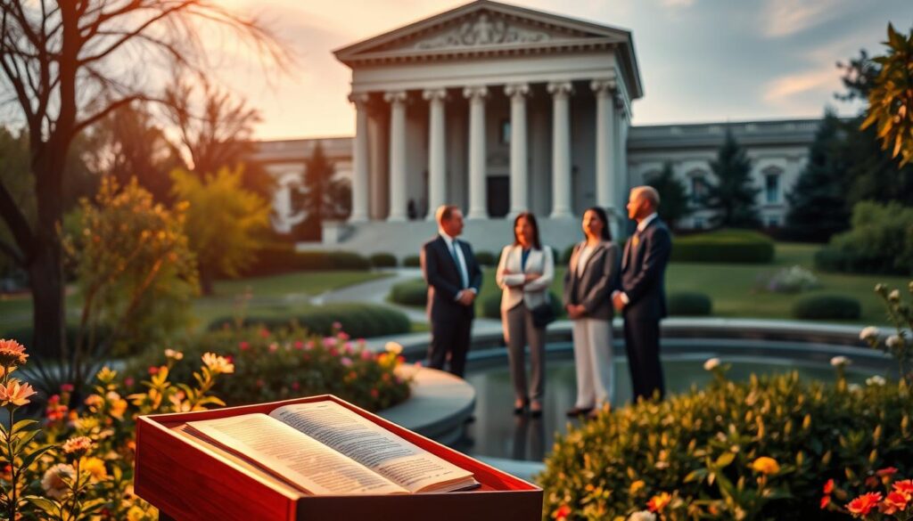 A serene and reflective scene, illuminated by warm, soft lighting. In the foreground, a wooden lectern stands, upon which rests an open book, its pages gently fluttering. Surrounding the lectern, a lush, verdant garden unfolds, with blooming flowers and a tranquil pond reflecting the sky above. In the middle ground, a group of financial advisors, dressed in professional attire, are engaged in a thoughtful discussion, their expressions conveying the importance of the "return-of-premium term" concept. The background features a towering, neo-classical building, its stately columns and grand façade evoking a sense of stability and reliability. The overall atmosphere is one of contemplation, financial acumen, and the promise of a secure financial future. A serene and reflective scene, illuminated by warm, soft lighting. In the foreground, a wooden lectern stands, upon which rests an open book, its pages gently fluttering. Surrounding the lectern, a lush, verdant garden unfolds, with blooming flowers and a tranquil pond reflecting the sky above. In the middle ground, a group of financial advisors, dressed in professional attire, are engaged in a thoughtful discussion, their expressions conveying the importance of the "return-of-premium term" concept. The background features a towering, neo-classical building, its stately columns and grand façade evoking a sense of stability and reliability. The overall atmosphere is one of contemplation, financial acumen, and the promise of a secure financial future.