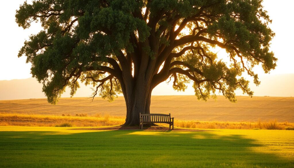 A serene landscape with a lone oak tree standing tall, its branches reaching skyward. The sun casts a warm glow, illuminating the rich, earthy tones of the tree's bark. In the foreground, a lush, verdant lawn stretches out, inviting a sense of tranquility. A wooden bench nestled beneath the tree's shade offers a peaceful respite, hinting at the comforts of retirement life. The background fades into a softly blurred horizon, creating a sense of depth and contemplation. The scene evokes a feeling of security, stability, and the importance of maintaining cover during the golden years. A serene landscape with a lone oak tree standing tall, its branches reaching skyward. The sun casts a warm glow, illuminating the rich, earthy tones of the tree's bark. In the foreground, a lush, verdant lawn stretches out, inviting a sense of tranquility. A wooden bench nestled beneath the tree's shade offers a peaceful respite, hinting at the comforts of retirement life. The background fades into a softly blurred horizon, creating a sense of depth and contemplation. The scene evokes a feeling of security, stability, and the importance of maintaining cover during the golden years.