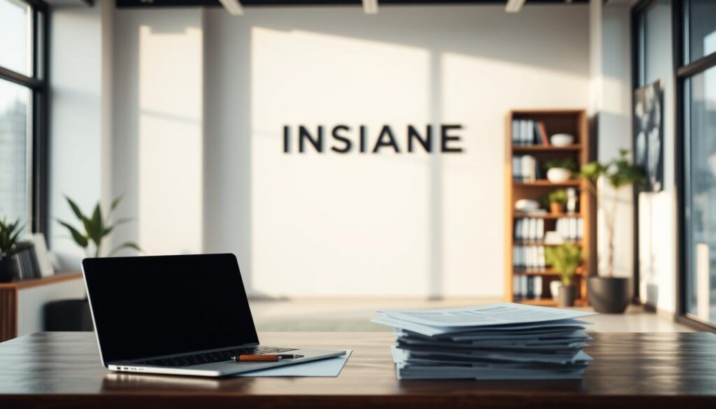 A serene scene of a modern office interior, bathed in soft, natural light from large windows. In the foreground, a desk with a laptop, pen, and a stack of documents, symbolizing the process of researching and comparing insurance plans. In the middle ground, a bookshelf filled with insurance-related resources, conveying expertise and reliability. The background features a minimalist, yet professional wall decor, suggesting a trustworthy and reputable organization. The overall atmosphere is one of calm, efficiency, and a commitment to providing the best insurance solutions to the viewer. A serene scene of a modern office interior, bathed in soft, natural light from large windows. In the foreground, a desk with a laptop, pen, and a stack of documents, symbolizing the process of researching and comparing insurance plans. In the middle ground, a bookshelf filled with insurance-related resources, conveying expertise and reliability. The background features a minimalist, yet professional wall decor, suggesting a trustworthy and reputable organization. The overall atmosphere is one of calm, efficiency, and a commitment to providing the best insurance solutions to the viewer.