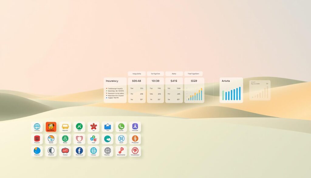 A vibrant, visually striking comparison of the world's leading insurance plans, showcased in a modern, minimalist design. The foreground features a sleek, high-contrast grid of insurance plan icons, each with a distinct visual identity. The middle ground displays a series of informative data visualizations, highlighting key plan details and metrics for easy comparison. The background offers a serene, gradient-based landscape, creating a sense of depth and balance. Crisp, directional lighting accentuates the clean lines and geometric shapes, while a slightly muted color palette conveys a sense of professionalism and trust. The overall composition strikes a perfect balance between informative and visually captivating, drawing the viewer's attention to the key elements of the "Compare the World's Best Insurance Plans — All in One Place" section. A vibrant, visually striking comparison of the world's leading insurance plans, showcased in a modern, minimalist design. The foreground features a sleek, high-contrast grid of insurance plan icons, each with a distinct visual identity. The middle ground displays a series of informative data visualizations, highlighting key plan details and metrics for easy comparison. The background offers a serene, gradient-based landscape, creating a sense of depth and balance. Crisp, directional lighting accentuates the clean lines and geometric shapes, while a slightly muted color palette conveys a sense of professionalism and trust. The overall composition strikes a perfect balance between informative and visually captivating, drawing the viewer's attention to the key elements of the "Compare the World's Best Insurance Plans — All in One Place" section.