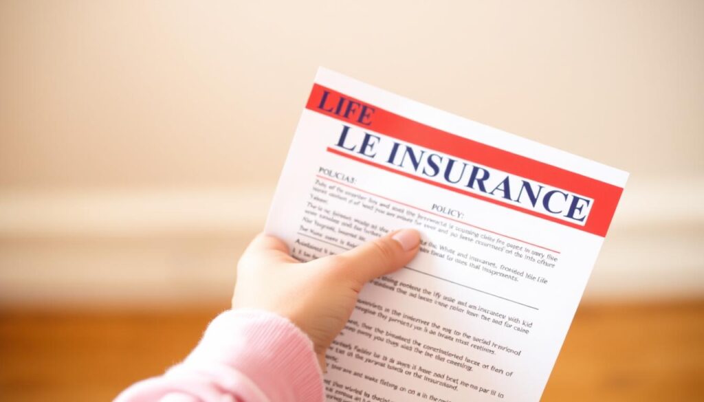 A warm, soft-lit photograph showcasing a child's hand holding a life insurance policy. The policy appears vibrant and well-cared for, symbolizing the financial security and peace of mind that whole life insurance for kids can provide in Australia. The child's hand is delicate and youthful, conveying a sense of protection and investment in the future. The background is blurred, keeping the focus on the policy and the child's hand, creating an intimate, heartwarming atmosphere. The lighting is gentle, casting a natural glow on the scene, highlighting the importance and care associated with securing a child's financial future. A warm, soft-lit photograph showcasing a child's hand holding a life insurance policy. The policy appears vibrant and well-cared for, symbolizing the financial security and peace of mind that whole life insurance for kids can provide in Australia. The child's hand is delicate and youthful, conveying a sense of protection and investment in the future. The background is blurred, keeping the focus on the policy and the child's hand, creating an intimate, heartwarming atmosphere. The lighting is gentle, casting a natural glow on the scene, highlighting the importance and care associated with securing a child's financial future.