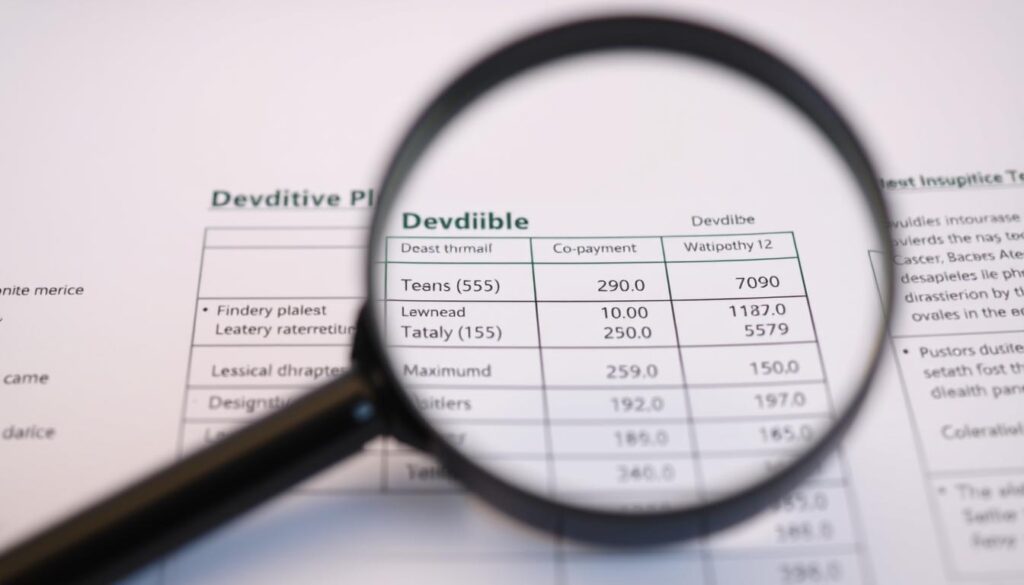 a detailed illustration of a health insurance plan deductible coverage, featuring a magnifying glass overlaying a clear graph or chart displaying various deductible thresholds, co-payment rates, and out-of-pocket maximums, set against a clean, minimalist background with muted colors to convey a sense of financial planning and personal finance, shot with a shallow depth of field and soft, even lighting to draw the viewer's attention to the key information a detailed illustration of a health insurance plan deductible coverage, featuring a magnifying glass overlaying a clear graph or chart displaying various deductible thresholds, co-payment rates, and out-of-pocket maximums, set against a clean, minimalist background with muted colors to convey a sense of financial planning and personal finance, shot with a shallow depth of field and soft, even lighting to draw the viewer's attention to the key information