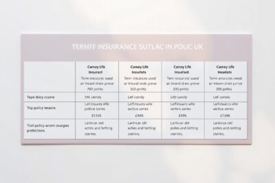 compare term life policies UK
