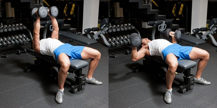 Hammer-Grip-Dumbbell-Bench Press