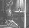 Pull the rope to your chest