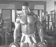 Stand with dumbbells