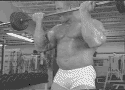 Standing with a barbell